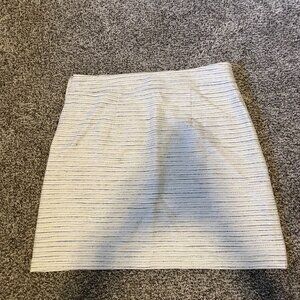 Cream Multicolored Tweed LOFT Mini Skirt (NWT)